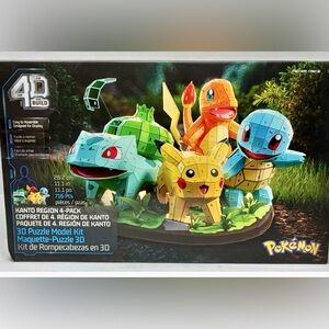 4D Build Pokemon Puzzle Model Kit! Kanto Region 4-pack In 1 Box -  716 pieces